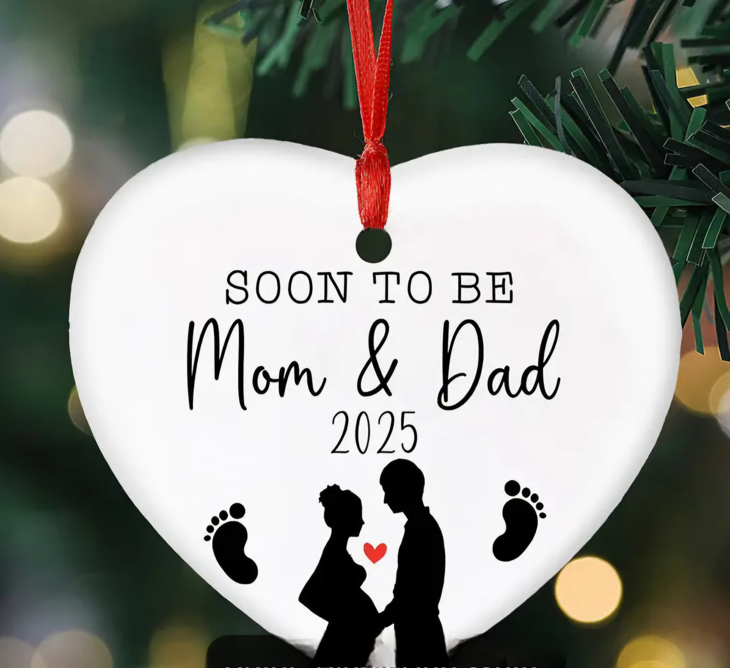 Soon To Be Mom & Dad Announcement Ornament