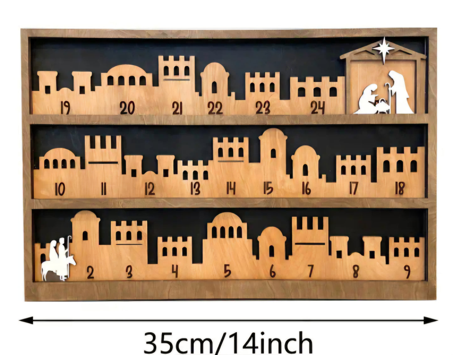 Wooden Nativity Advent Calender