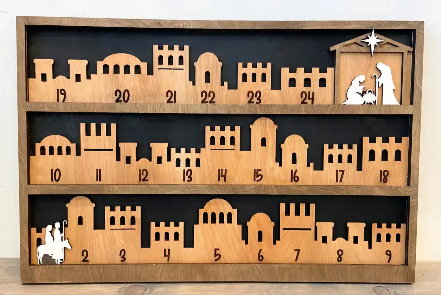 Wooden Nativity Advent Calender