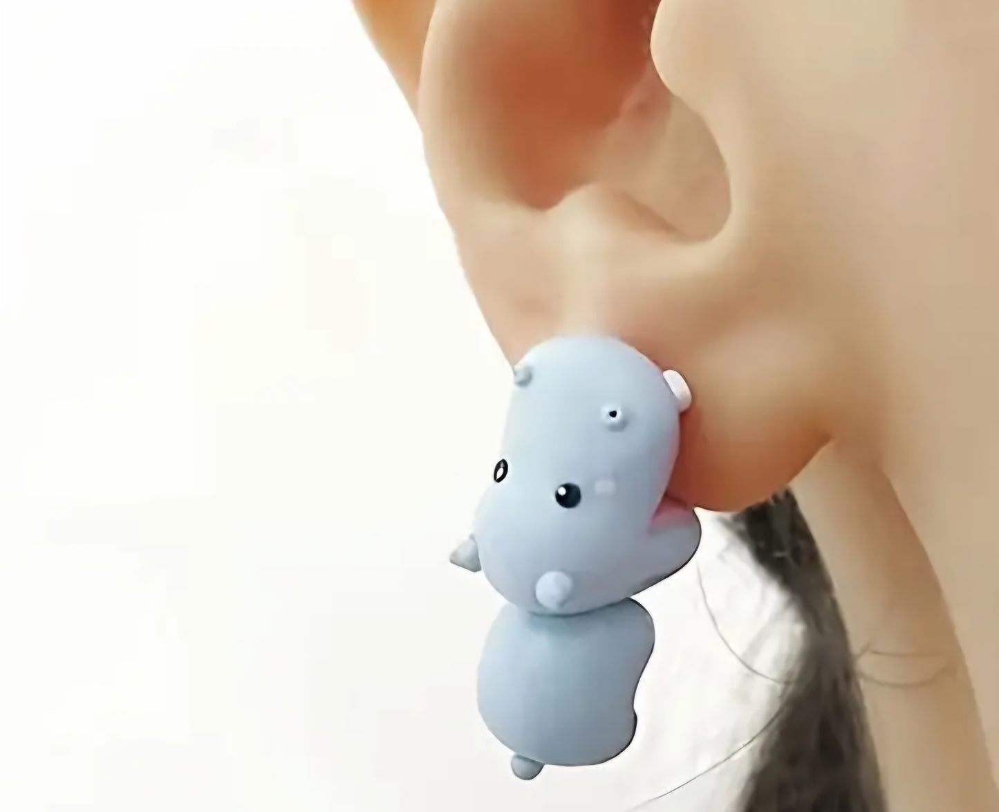 Silicone Animal Ear Bite Earrings